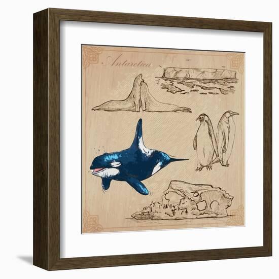 Travel Series: Polar Regions - Antarctica-KUCO-Framed Art Print