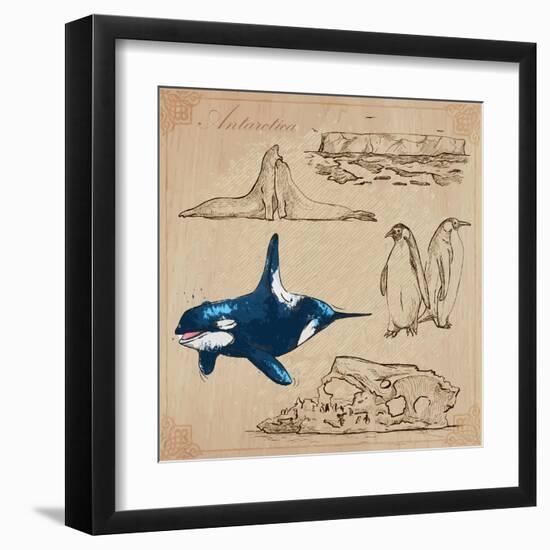 Travel Series: Polar Regions - Antarctica-KUCO-Framed Art Print