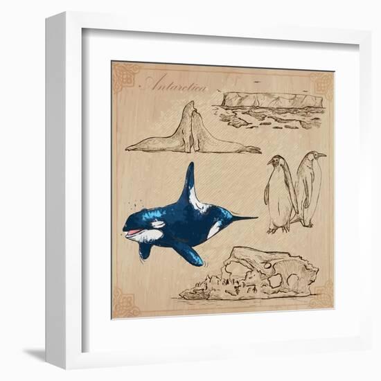 Travel Series: Polar Regions - Antarctica-KUCO-Framed Art Print