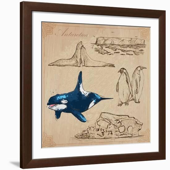 Travel Series: Polar Regions - Antarctica-KUCO-Framed Art Print