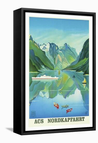 Travel Ship 0123-Vintage Lavoie-Framed Stretched Canvas