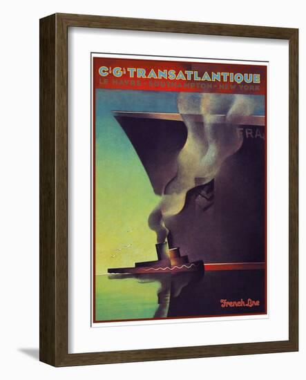 Travel Ship 0134-Vintage Lavoie-Framed Giclee Print