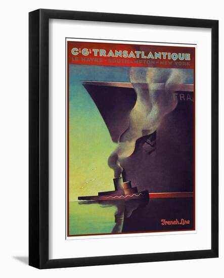 Travel Ship 0134-Vintage Lavoie-Framed Giclee Print