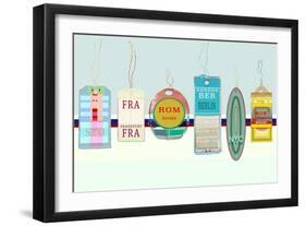 Travel Tags II-null-Framed Art Print