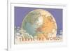 Travel the World, Globe with Routes-null-Framed Art Print