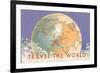 Travel the World, Globe with Routes-null-Framed Art Print