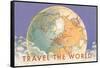 Travel the World, Globe with Routes-null-Framed Stretched Canvas