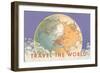 Travel the World, Globe with Routes-null-Framed Art Print