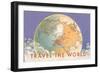 Travel the World, Globe with Routes-null-Framed Art Print