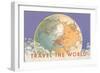 Travel the World, Globe with Routes-null-Framed Art Print