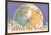 Travel the World, Globe with Routes-null-Framed Art Print