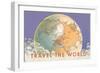 Travel the World, Globe with Routes-Found Image Press-Framed Giclee Print