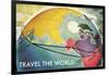 Travel the World, Routes to Asia-null-Framed Art Print