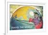 Travel the World, Routes to Asia-null-Framed Premium Giclee Print