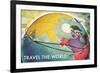 Travel the World, Routes to Asia-null-Framed Premium Giclee Print