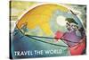 Travel the World, Routes to Asia-null-Stretched Canvas