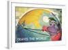 Travel the World, Routes to Asia-null-Framed Art Print