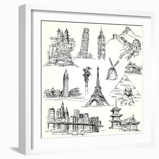 Travel the World-canicula-Framed Art Print