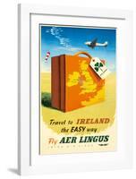 Travel to Ireland the Easy Way - Fly Aer Lingus-null-Framed Giclee Print