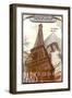Travel to Paris-Sidney Paul & Co.-Framed Art Print