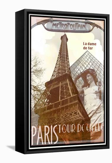 Travel to Paris-Sidney Paul & Co.-Framed Stretched Canvas