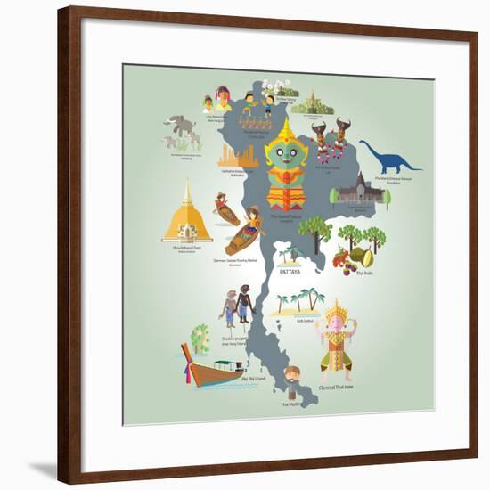 Travel to Thailand-Sajja-Framed Art Print