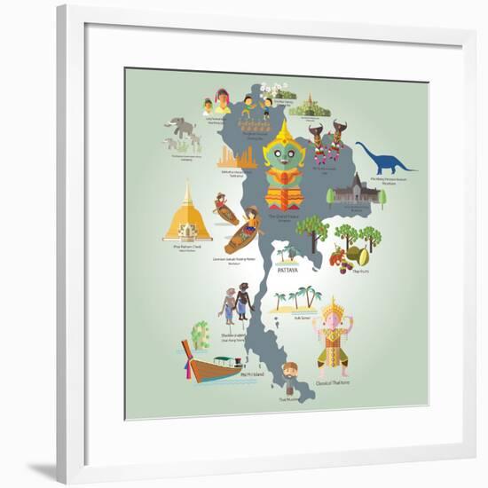 Travel to Thailand-Sajja-Framed Art Print