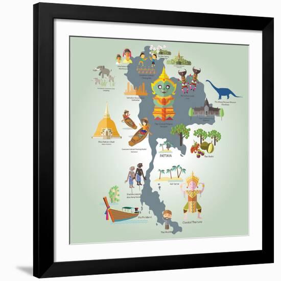 Travel to Thailand-Sajja-Framed Art Print