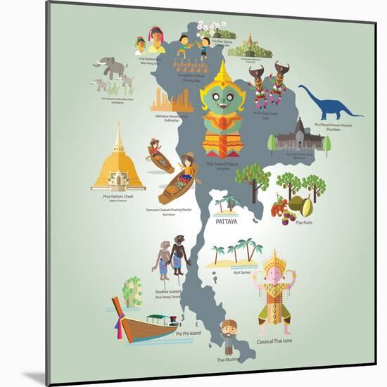 Travel to Thailand-Sajja-Mounted Art Print