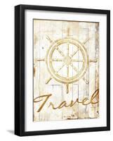 Travel To Your Gold-Jace Grey-Framed Art Print