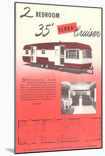 Travel Trailer Advertisement, Terra Cruiser-null-Mounted Art Print