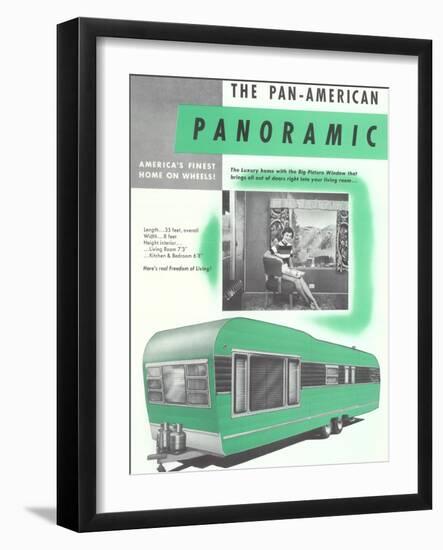 Travel Trailer Advertisement-null-Framed Art Print