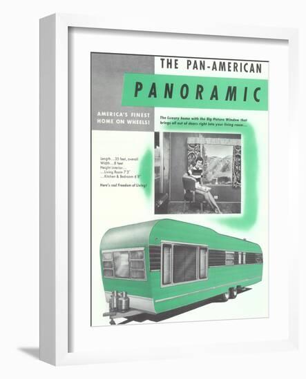 Travel Trailer Advertisement-null-Framed Art Print