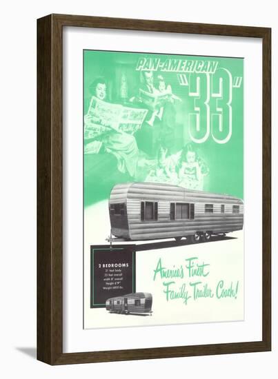 Travel Trailer Advertisement-null-Framed Art Print