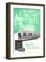 Travel Trailer Advertisement-null-Framed Art Print