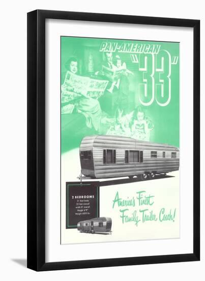 Travel Trailer Advertisement-null-Framed Art Print