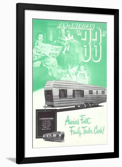 Travel Trailer Advertisement-null-Framed Art Print