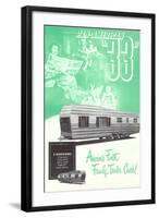 Travel Trailer Advertisement-null-Framed Art Print