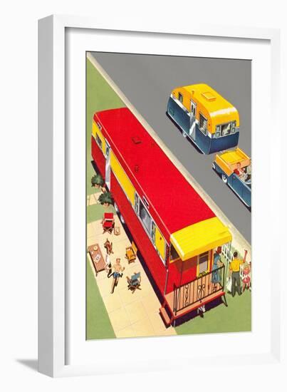 Travel Trailer and Caravan-null-Framed Art Print