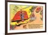 Travel Trailer Cartoon-null-Framed Art Print