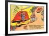 Travel Trailer Cartoon-null-Framed Art Print