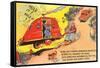 Travel Trailer Cartoon-null-Framed Stretched Canvas