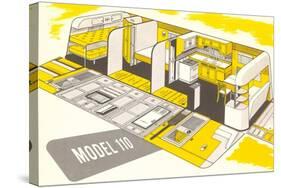 Travel Trailer Cross Section-null-Stretched Canvas