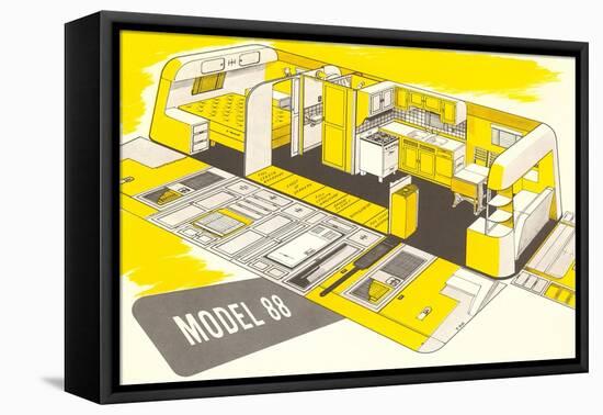 Travel Trailer Cross Section-null-Framed Stretched Canvas