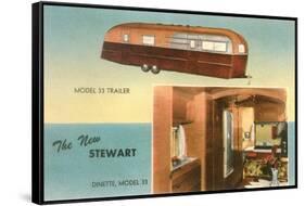 Travel Trailer with Dinette-null-Framed Stretched Canvas