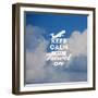 Travel Type Design with Clouds Background-vso-Framed Art Print