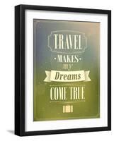 Travel Typographic Vintage Design-MiloArt-Framed Art Print