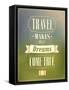 Travel Typographic Vintage Design-MiloArt-Framed Stretched Canvas