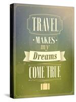 Travel Typographic Vintage Design-MiloArt-Stretched Canvas