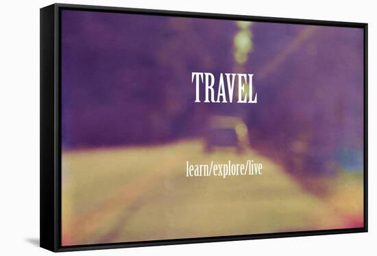 Travel-Vintage Skies-Framed Stretched Canvas